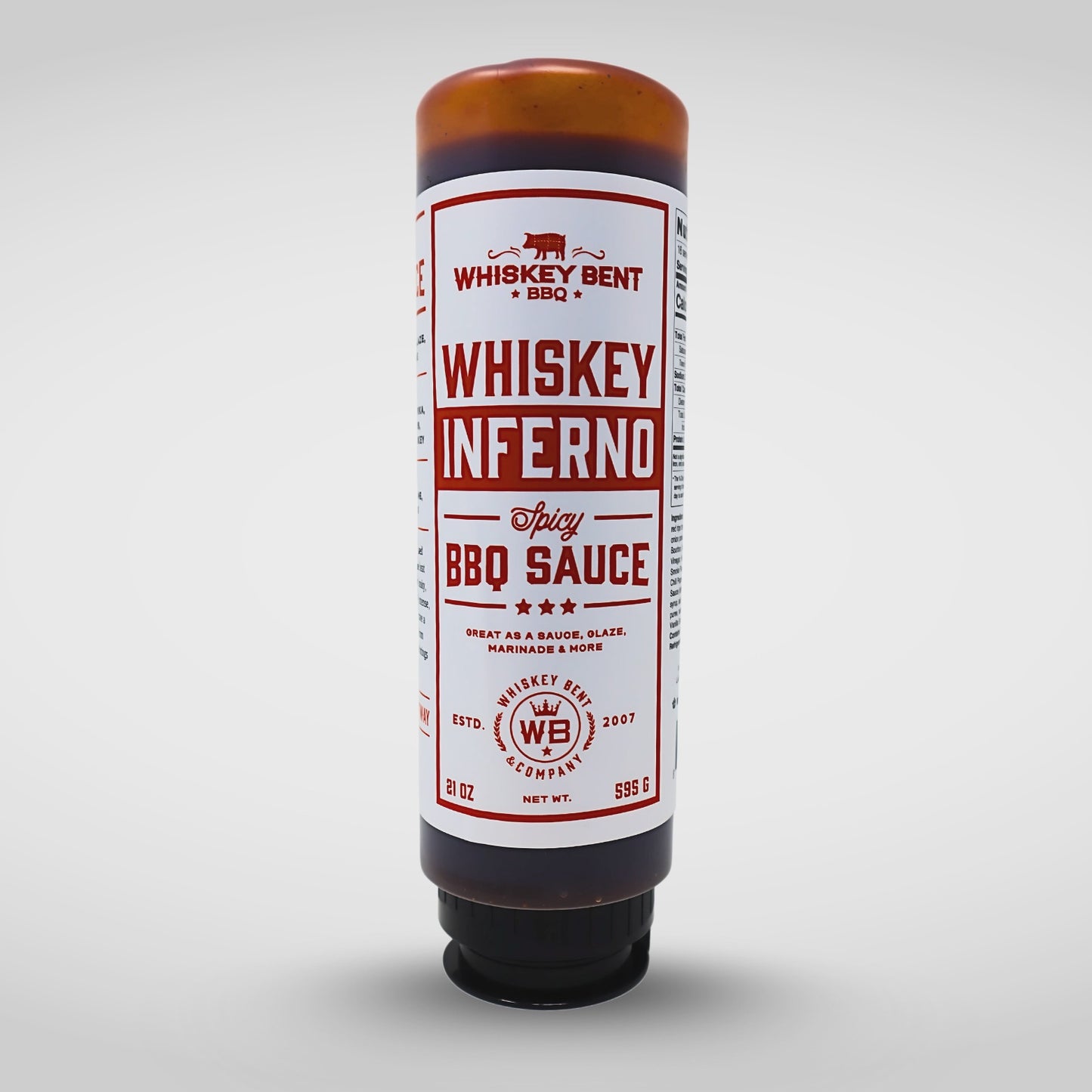 Whiskey Bent Whiskey Inferno Spicy BBQ Sauce
