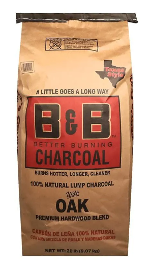 B&B Oak Lump Charcoal - 20lb – ROC BBQ Supply