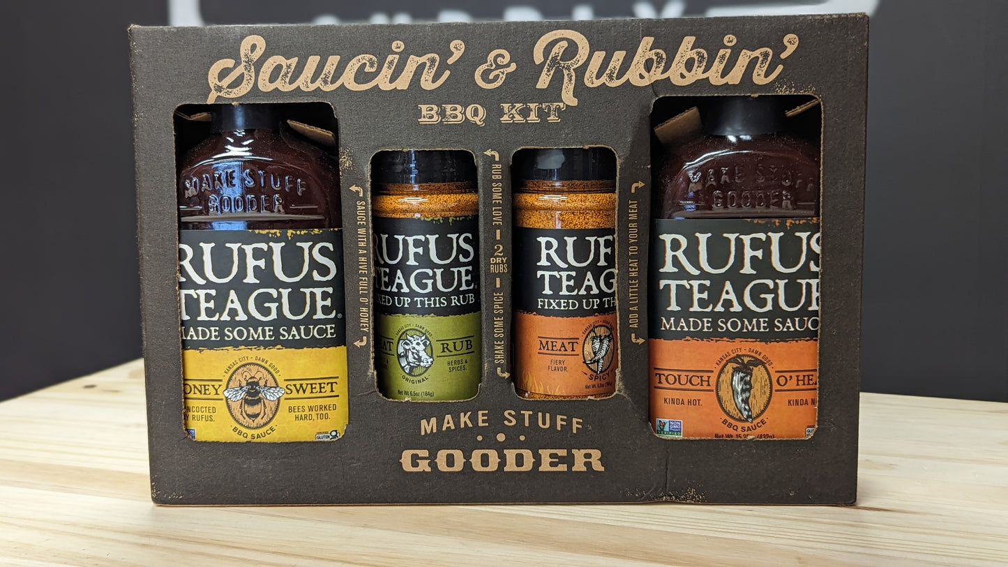 Rufus Teague Saucin’ & Rubbin’ BBQ Kit - Large