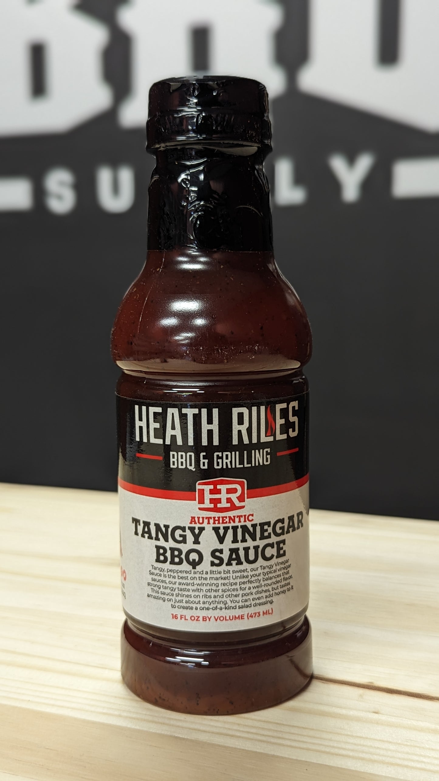 Heath Riles Tangy Vinegar BBQ Sauce - 16oz