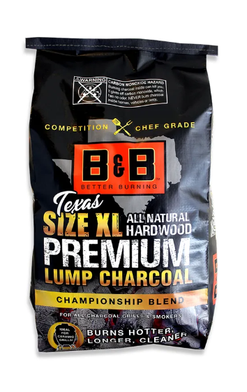 B&B Texas Size XL Premium Lump Charcoal - 24lb – ROC BBQ Supply