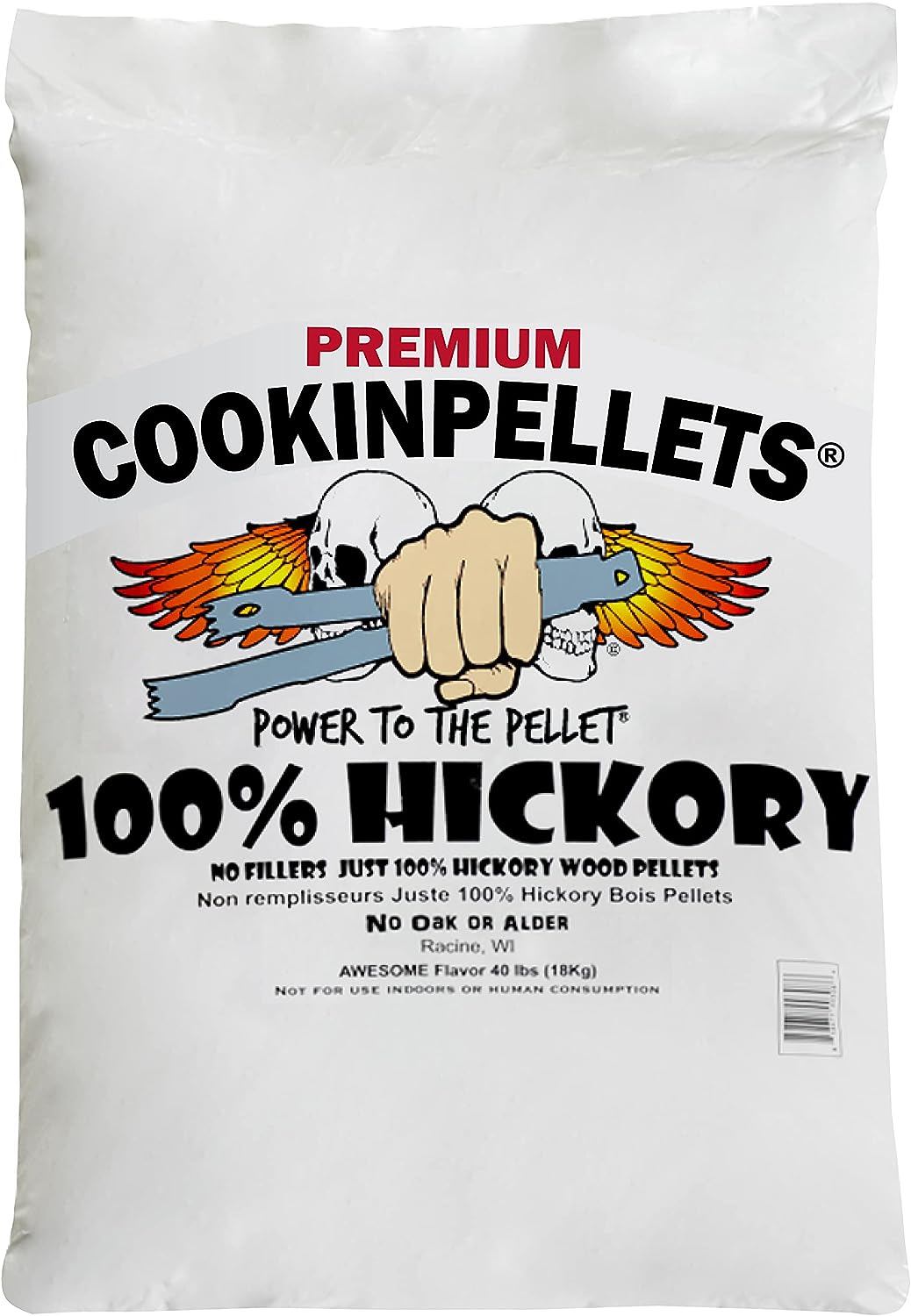 Cookin Pellets 100% Hickory Wood Pellets - 40lb