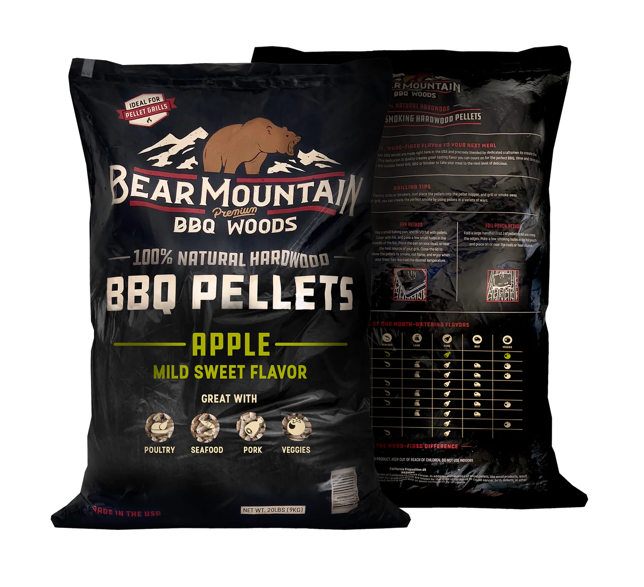 Bear Mountain Apple Wood Pellets - 20lb