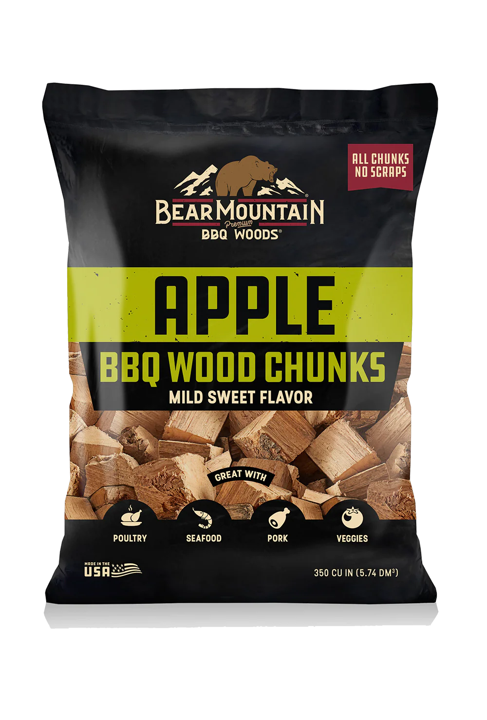 Bear Mountain Apple Wood Chunks - 4lb