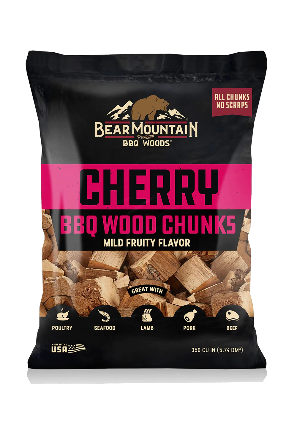 Bear Mountain Cherry Wood Chunks - 4lb