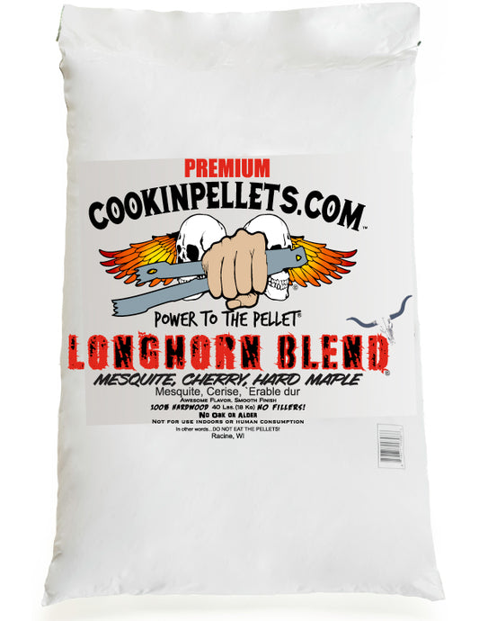 Cookin Pellets Longhorn Blend Wood Pellets - 40lb
