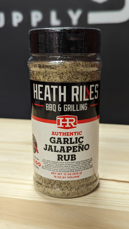 Heath Riles Garlic Jalapeno Rub - 12oz