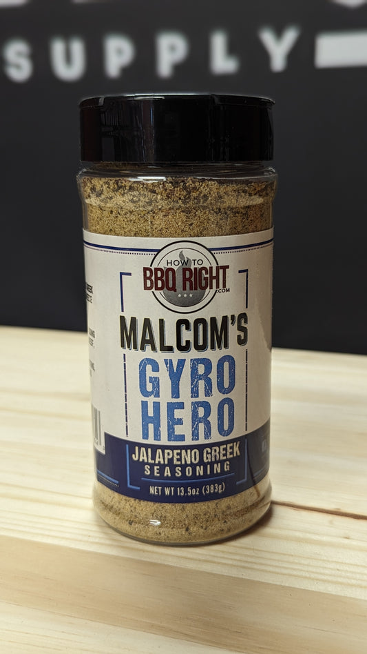 How To BBQ Right Malcolm's Gyro Hero Jalapeno Greek Seasoning - 16oz