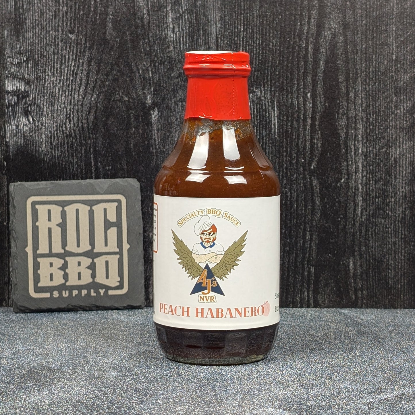 4J's NVR Peach Habanero BBQ Sauce