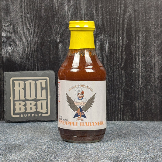 4J's NVR Pineapple Habanero BBQ Sauce