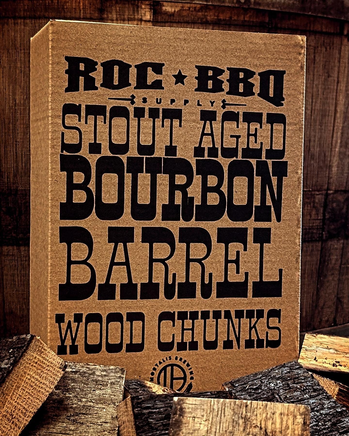 ROC BBQ Supply Stout Aged Bourbon Barrel Wood Chunks - Mortalis Brewing Collab